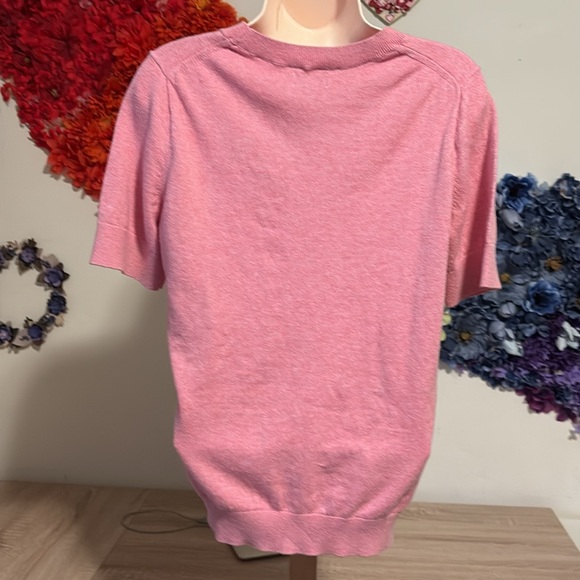 J. Crew Factory Cotton-blend short-sleeve sweater - Picture 5 of 8